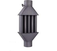 Diplomat Échangeur de chaleur/échangeur à air chaud, refroidisseur de gaz d'échappement, noir, diamètre 130 mm, 5 tuyaux avec registre