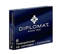 Diplomat Lot de 6 cartouches d'encre noire