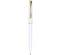 DIPLOMAT - Stylo Bille Traveller - Blanc Doré - Fluide & Confortable - Résistant et Élégant - Allure Raffinée - Savoir Faire Traditionnel - Garantie 5 Ans - D40705040