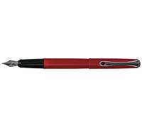 DIPLOMAT - Stylo Plume Acier Esteem - Rouge laqué - Sobre & Épuré - Solide et Confortable - Écriture Douce et Fine - Acier Inoxydable - Savoir Faire Traditionnel - Garantie 5 Ans - D40601025
