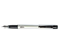 DIPLOMAT - Stylo Plume Acier Magnum - Blanc Perle - Simple & Léger - Écriture Fluide et Confortable - Allure Élégante - Acier Inoxydable - Savoir Faire Traditionnel - Garantie 5 Ans - D40901025