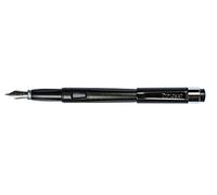 DIPLOMAT - Stylo Plume Acier Magnum - Noir Corneille - Simple & Léger - Écriture Fluide et Confortable - Allure Élégante - Acier Inoxydable - Savoir Faire Traditionnel - Garantie 5 Ans - D40902025