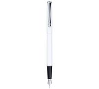 DIPLOMAT - Stylo Plume Acier Traveller - Blanc Chrome - Solide et Épuré - Écriture Fine et Confortable - Acier Inoxydable - Savoir Faire Traditionnel - Garantie 5 Ans - D40702025