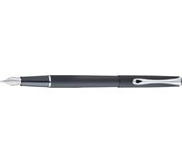 DIPLOMAT - Stylo Plume Acier Traveller - Noir Mat - Solide et Épuré - Écriture Fine et Confortable - Acier Inoxydable - Savoir Faire Traditionnel - Garantie 5 Ans - D20000815