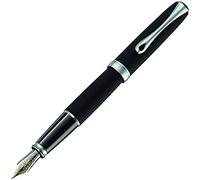 DIPLOMAT - Stylo Plume Or 14 Carats - Excellence A2 - Noir Mat Chrome - Taille Fine - Simple & Classe - Allure Moderne - Savoir Faire Traditionnel - Garantie 5 Ans - D40204013
