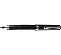 DIPLOMAT - Stylo Roller Excellence A2 - Noir Laqué - Résistant & Elégant - Allure Moderne - Savoir Faire Traditionnel - Skyline Rouge - Garantie 5 Ans - D40202030
