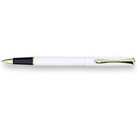 DIPLOMAT - Stylo Roller Traveller - Blanc Doré - Léger et Résistant - Écriture Fine et Confortable - Design Distingué - Savoir Faire Traditionnel - Garantie 5 Ans - D40705030