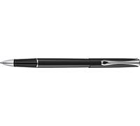 DIPLOMAT - Stylo Roller Traveller - Noir Laqué - Léger et Résistant - Écriture Fine et Confortable - Design Distingué - Savoir Faire Traditionnel - Garantie 5 Ans - D20000652