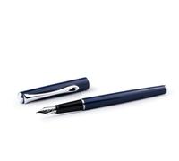 DIPLOMAT Traveller Lack Stylo-plume noir en métal avec plume en acier inoxydable Taille M