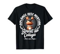 Diplôme Brevet des Collèges avec Mention jeune fille femme T-Shirt