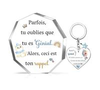 Diplôme Cadeaux 2 Pièces Enseignes et Affiches Porte-clés Ensemble Apprécier Anniversaire Inspirant Cadeaux de Noël Meilleurs Voeux Souvenir Fils Frère Amis Cousin Neveu Encourager Génial Rappel