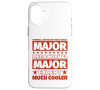 Diplôme des étudiants en Justice pénale et politiques publiques - Coque pour iPhone 16 Plus