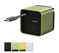 Dipomall Charger, 3 in 1 Charger, 80 Watt Retractable Phone Wall Plug. with Type-C Cable and 2 USB Ports, Three Port Fastcharging, for Laptops and Phone (Green)