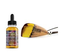 DIPON.DE HIGH PERFORMANCE LIQUIDS & PIGMENTS Encre à l'alcool jaune Golden Yellow - Encre à l'alcool - 20 ml - Pour résine époxy - Résine Petri Art - Colorant translucide époxy