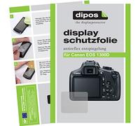 dipos 2x Film protection écran mat pour Canon EOS 1300D | Anti-reflets, ultra mince, sur mesure, anti-rayures, sans bulles, compatible empreinte digitale, adhésion sans colle
