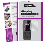 dipos 2x Film protection écran pour Nokia 106 (2018) | Transparent HD, sur mesure, anti-rayures, sans bulles, compatible coque, compatible empreinte digitale, adhésion sans colle