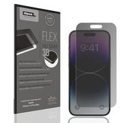 dipos FLEX 1x Protection écran de Confidentialité mat compatible avec Apple iPhone 14 Pro Max, couverture d'écran 100%, compatible Fingerprint, film Full Cover, Privacy protection visuelle filtre 2way