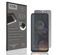 dipos FLEX 1x Protection écran de Confidentialité mat compatible avec Motorola E15, couverture d'écran 100%, compatible Fingerprint, film Full Cover, Privacy protection visuelle filtre 2way