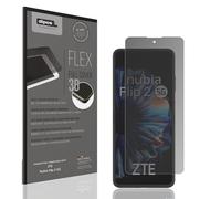 dipos FLEX 1x Protection écran de Confidentialité mat compatible avec ZTE Nubia Flip 2 5G, couverture d'écran 100%, compatible Fingerprint, film Full Cover, Privacy protection visuelle filtre 2way
