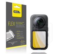 dipos FLEX 2x Film protection écran pour Insta360 X6 | Transparent, Couverture Complète, anti-choc, auto-régénérant, sans bulles, compatible empreinte digitale, adhésion sans colle