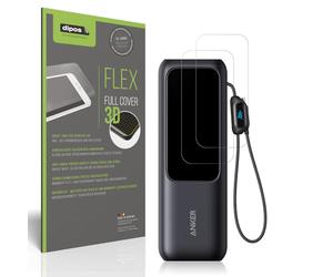 dipos FLEX 2x Protection ecrán mat compatible avec Anker A1695 Laptop Powerbank Films de protection d'écran, antireflet, 100% de couverture d'écran, compatible Fingerprint, case-friendly, Full Cover