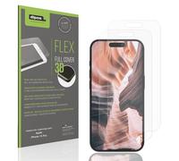 dipos FLEX 2x Protection ecrán mat compatible avec Apple iPhone 15 Pro Films de protection d'écran, antireflet, 100% de couverture d'écran, compatible Fingerprint, case-friendly, Full Cover