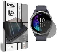 dipos I Film de protection d'écran mat compatible avec Garmin Venu (43 mm) Filtre de confidentialité (délibérément plus petit que le verre car celui-ci est bombé)