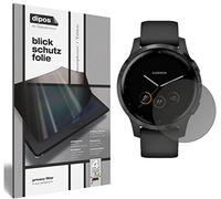 dipos I Film de protection d'écran mat compatible avec Garmin Vivoactive 4s (40 mm) Filtre de confidentialité (délibérément plus petit que le verre car celui-ci est bombé)