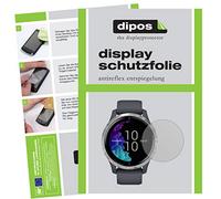 dipos Lot de 5 films de protection d'écran mats compatibles avec Garmin Venu (43 mm) Film de protection d'écran (délibérément plus petit que le verre car celui-ci est bombé).