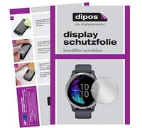 dipos Lot de 5 films de protection d'écran transparents compatibles avec Garmin Venu (43 mm) (délibérément plus petit que le verre car celui-ci est bombé).