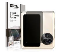 dipos Protection écran anti-espion pour Oppo Find N3 Flip Aussenseite | Film mat, filtre de confidentialité 4 directions, sur mesure, anti-rayures, sans bulles, adhésion sans colle
