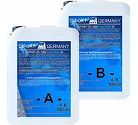 Dipoxy 2K-5000 Peinture époxy pour piscine 12,0 kg (A 7,5 kg + B 4,5 kg) + 0,6 kg Crème blanche 9001