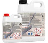 DIPOXY Primer S primaire époxy bi-composant, 3 kg de résine + 150 g de colorant noir, rapport 2:1, primaire d’adhérence pour béton, chape, sol, garage et balcon