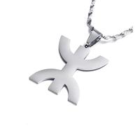 DIPPCO Collier Pendentif joaillerie Collier Pendentif Symbole berbères d'afrique Bijoux amazigh Kabyle berbère Africain Cadeaux d’Anniversaire de Noël
