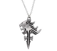 DIPPCO Collier Pendentif joaillerie Final Fantasy VIII 8 Pendentif Collier Griever Squall Leonhart Tête de Lion Cosplay Bijoux Cadeaux d’Anniversaire de Noël
