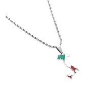 DIPPCO Collier Pendentif joaillerie Mode émail Unisexe Carte Italienne Pendentif Collier Femmes Drapeau Italien Bijoux Cadeau Cadeaux d’Anniversaire de Noël