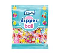 Dipper Ball VIDAL Bonbons avec remplissage liquide (orange, fraise, cerise et citron), sachet 900 g
