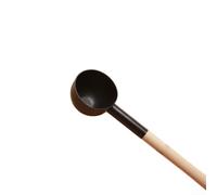 Dipper de sauna d'une capacité de 400 ml pour usage domestique et public | Capacité de 400 ml, pour bol en aluminium, poignée en bois, finition noire, utilisation domestique et publique