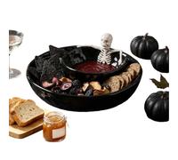 Dipping Bowls - 3.35inch Ceramic Double Layer Skull Halloween Dish
