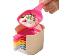 Dipping Bowls, Small Sauce Dishes Set, 3.62x4.92x3.15 Inches Stackable Storage Design, Reusable Condiment Plates with Stand for Dressing, BBQ, Lunch, Camping, Picnic, Home Kitchen and Dinner Table