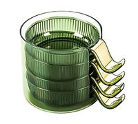 Dipping Sauce Plates, Dip Sauce Dishes, 4 Pieces Home Serving Dish Tray, Compact Kitchen Seasoning Bowl, Ideal for Soy, Snack, Condiments, Dessert, Ketchup and Restaurant Use, Green