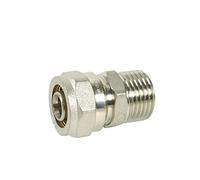 Dipra 121264 Raccord Multicouche à Compression Droit Fixe, Mâle M26/34, diamètre 26mm