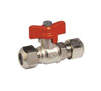 Dipra 210034 - Vanne à sphère poignée papillon + raccords bicones PTFE diam.10