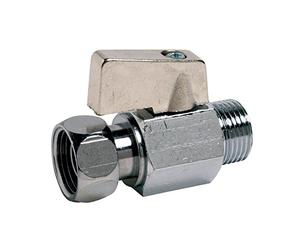 Dipra 374031 Robinet de Chasse d'eau 1/4 de Tour Droit avec Écrou Tournant, Argent