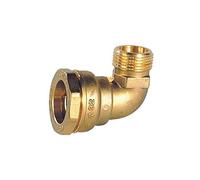 Dipra 466254 Raccord Laiton pour Tuyau Polyéthylène, Coude Mâle, Diamètre 25 mm, M20/27 (3/4")