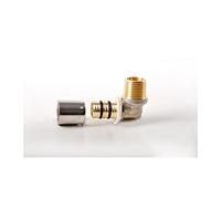 Dipra 725044 Raccord Multicouche à Sertir Coude, Mâle M15/21, diamètre 16mm