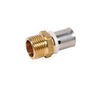 Dipra 731054 Raccord PER à Sertir, Droit Fixe, diamètre 16 mm, Mâle M20/27 (3/4")