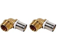 Dipra 735044 Raccord PER à Sertir Coude, Mâle M15/21, diamètre 12 mm (Lot de 2)