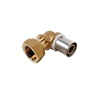 Dipra 738034 Raccord PER à Sertir Coude à Ecrou Tournant, Femelle F12/17, diamètre 12mm
