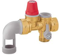 Dipra 902060 Groupe de sécurité coudé Standard Chauffe Eau, Rouge